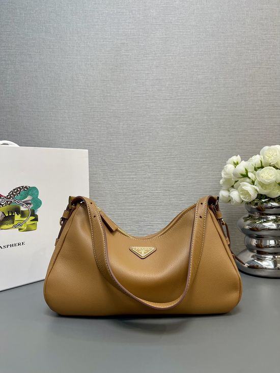 Prada Aimee Hobo Leather Shoulder Bag 1BC229