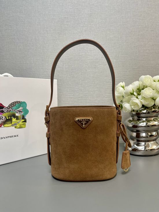 Prada Suede Bucket Bag 1BE078
