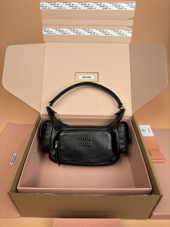 Miu Miu Hobo Lambskin Shoulder Bag 5BC146