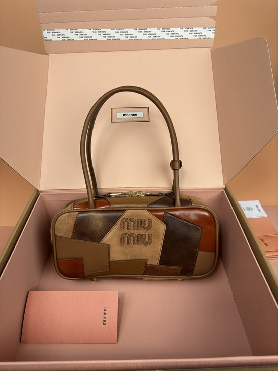 Miu Miu Beau Leather Patchwork Handbag 5BB147