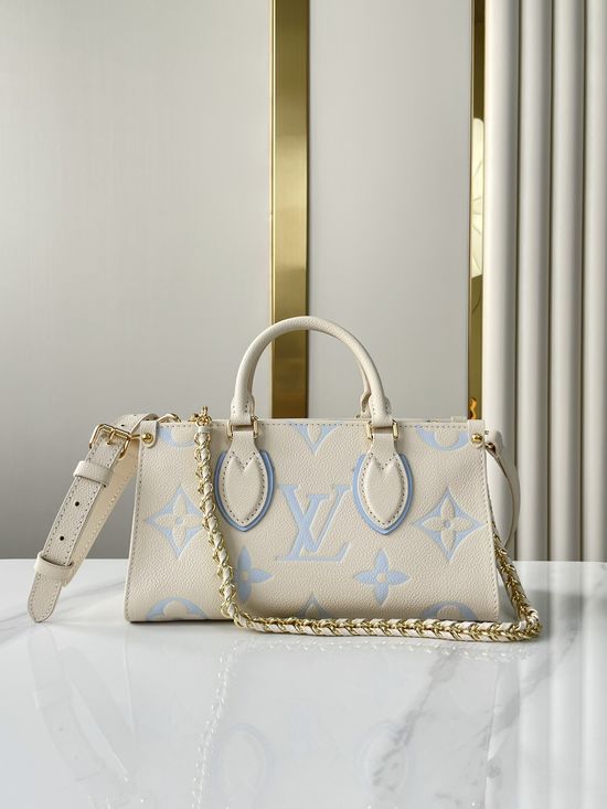 Louis Vuitton ONTHEGO Blue Leather Tote Bag M23640