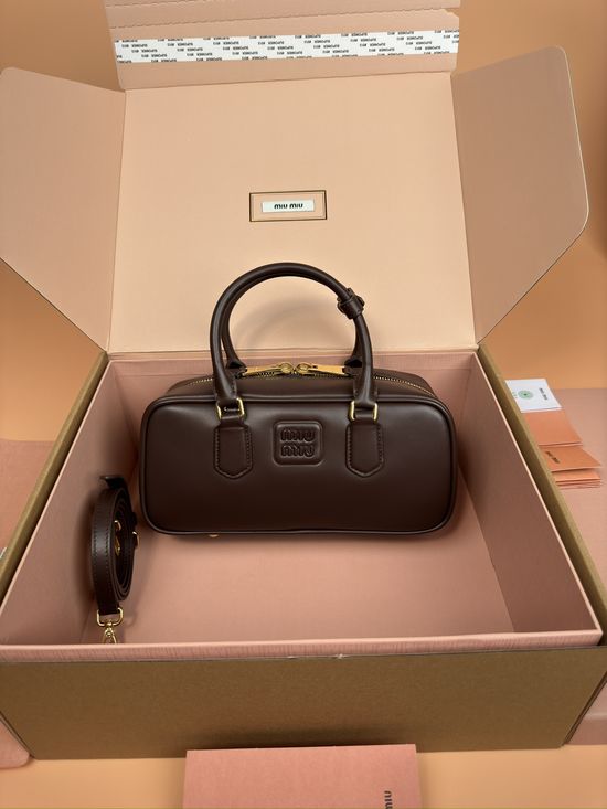 Miu Miu Arcadie Leather Bowling Bag 5BB148