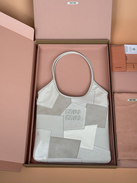 Miu Miu IVY Leather Patchwork Satchel Bag 5BG231