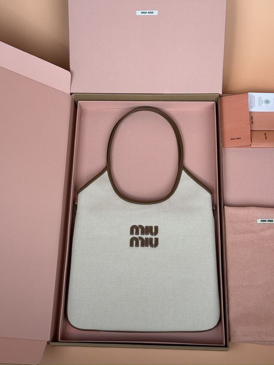 Miu Miu IVY Canvas Tote Bag 5BG231