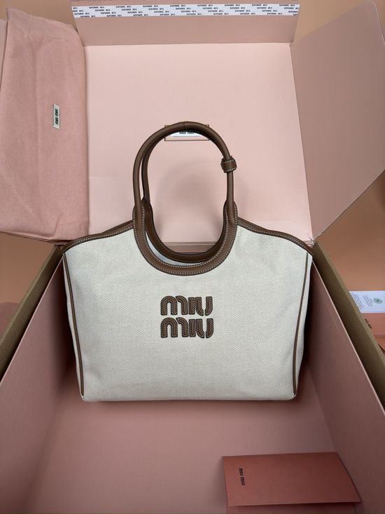 Miu Miu IVY Canvas Shoulder Bag 5BG286