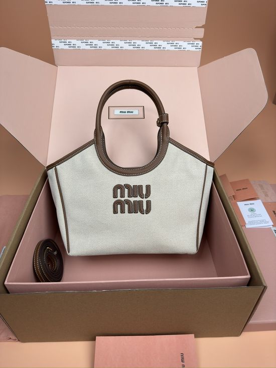 Miu Miu IVY Canvas Handbag 5BG288