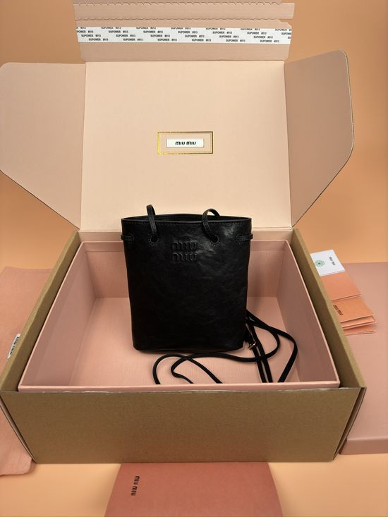 Miu Miu Nappa Leather Mini Tote Crossbody Bag 5NF460