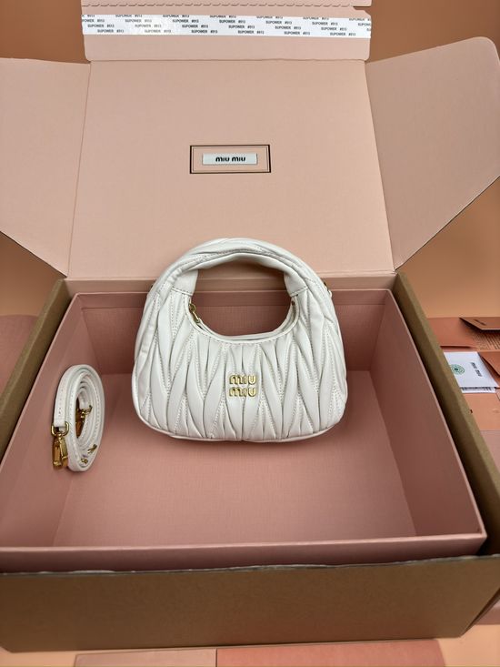 Miu Miu Wander Matelasse Mini Leather Hobo Bag 5BP078