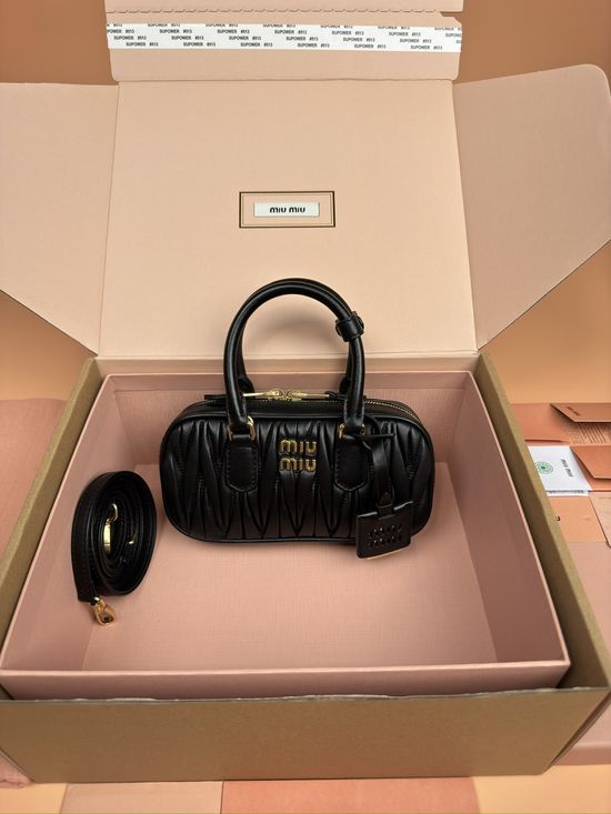 Miu Miu Arcadie Matelasse Mini Bowling Bag 5BP088