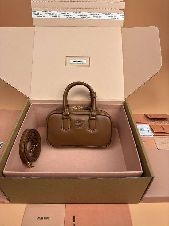 Miu Miu Arcadie Mini Leather Bowling Bag 5BP088