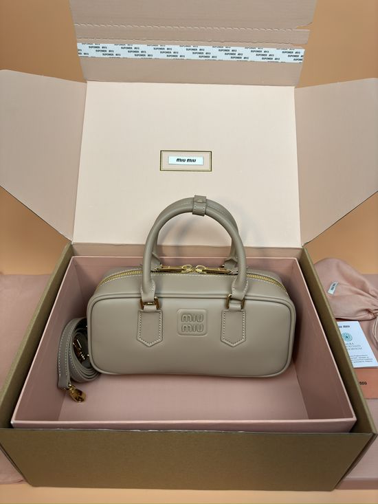 Miu Miu Arcadie Leather Bowling Bag 5BB148
