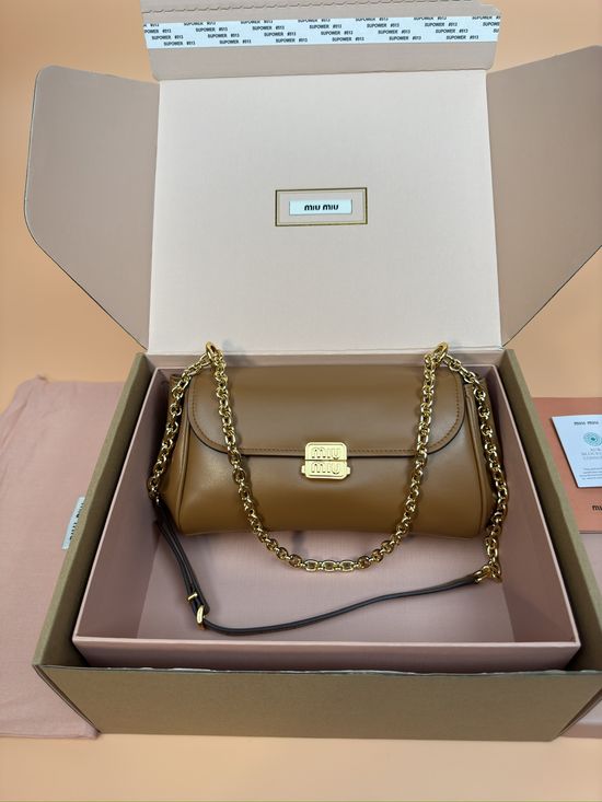 Miu Miu Baguette Chain Leather Bag 5BB266