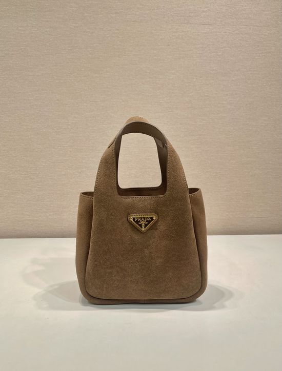 Prada Mini Nubuck Leather Basket Bag 1BA349