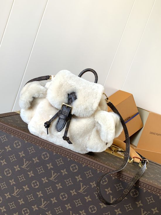 Louis Vuitton Nano Teddy Ski Series Wool Backpack with Side Pockets M11919