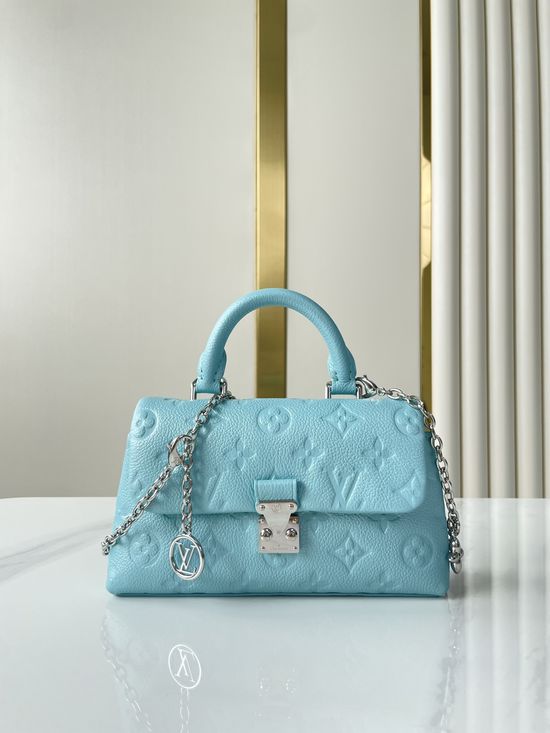 Louis Vuitton Nano Madeleine Blue Leather Chain Bag M12211