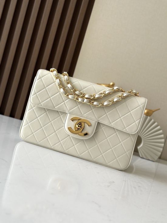 Chanel Classic Flap Large Gold Buckle Bag A2222