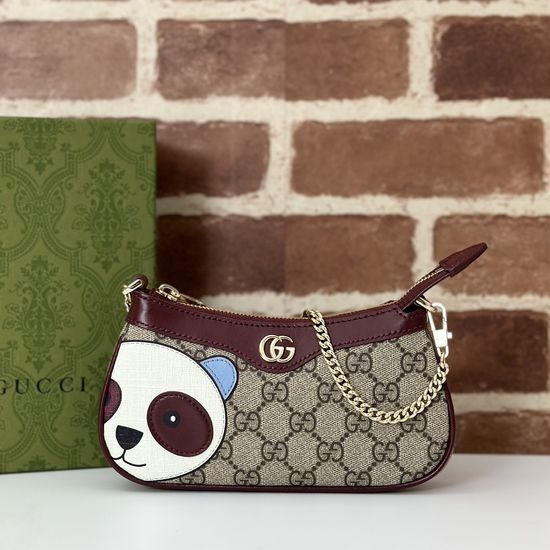 Gucci Coated Canvas Coffee Bag 818763