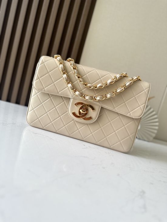 Chanel Classic Flap Large Gold Buckle Bag A2222