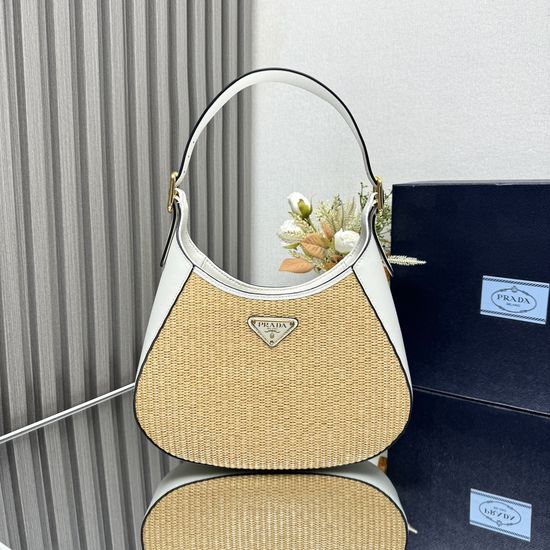 Prada Cleo Raffia Crossbody Bag 1BC179
