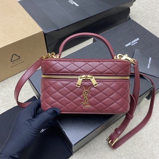 Yves Saint Laurent Quilted Leather Shoulder Clutch 766731