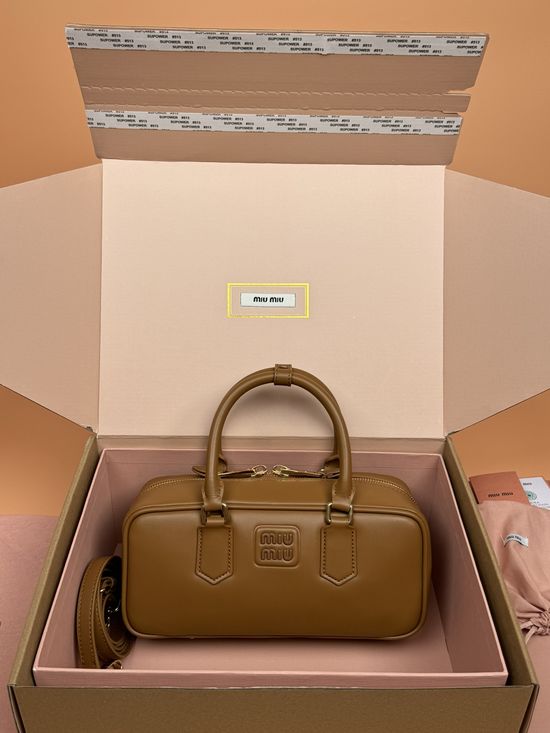 Miu Miu Arcadie Leather Bowling Bag 5BB148