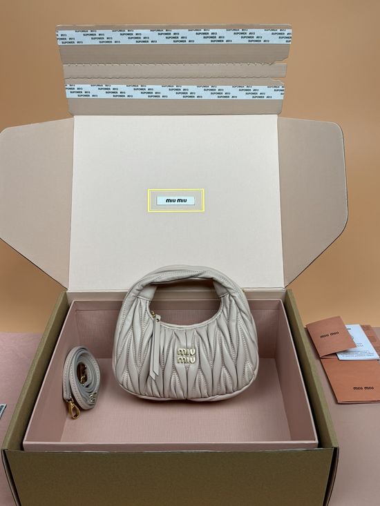 Miu Miu Wander Matelasse Hobo Mini Handbag 5BP078