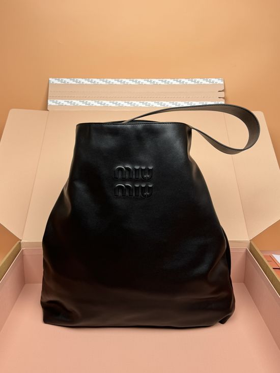 Miu Miu Leather Hobo Shoulder Bag 5BC119 16066