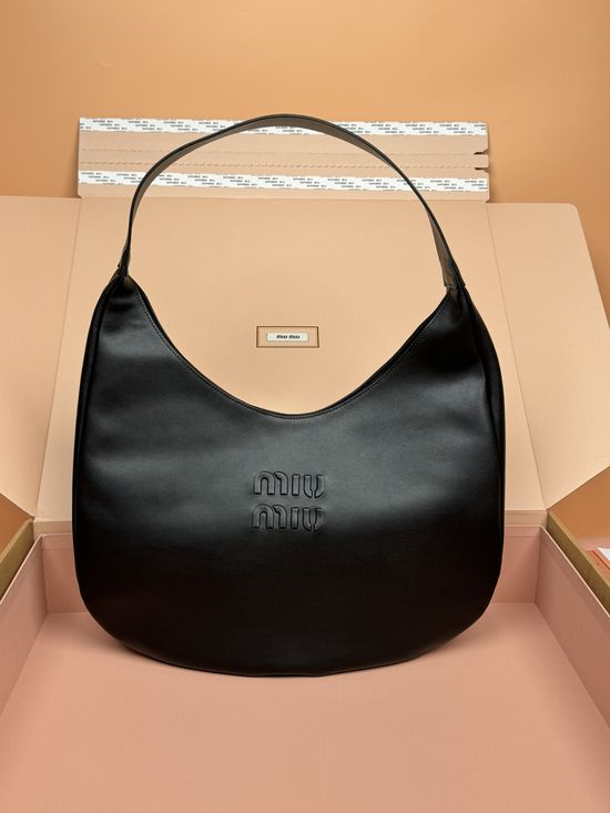 Miu Miu Leather Hobo Shoulder Bag 5BC134