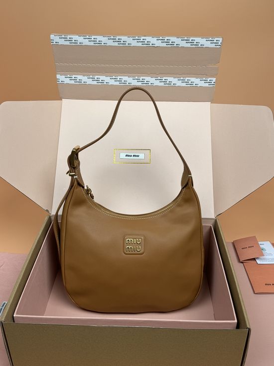 Miu Miu Classic Brown Crescent Handbag 5BP177