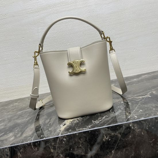 Celine Louise Bucket Bag Smooth Leather Triomphe Lock 119173