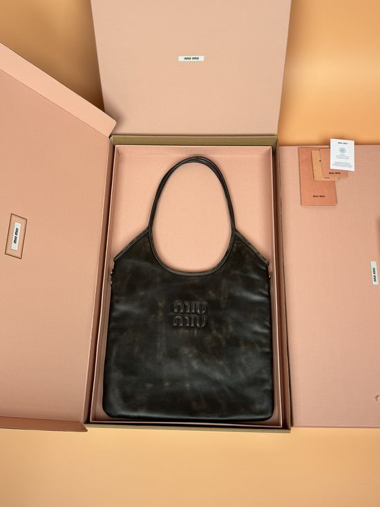 Miu Miu IVY Vintage Leather Tote Bag 5BG231