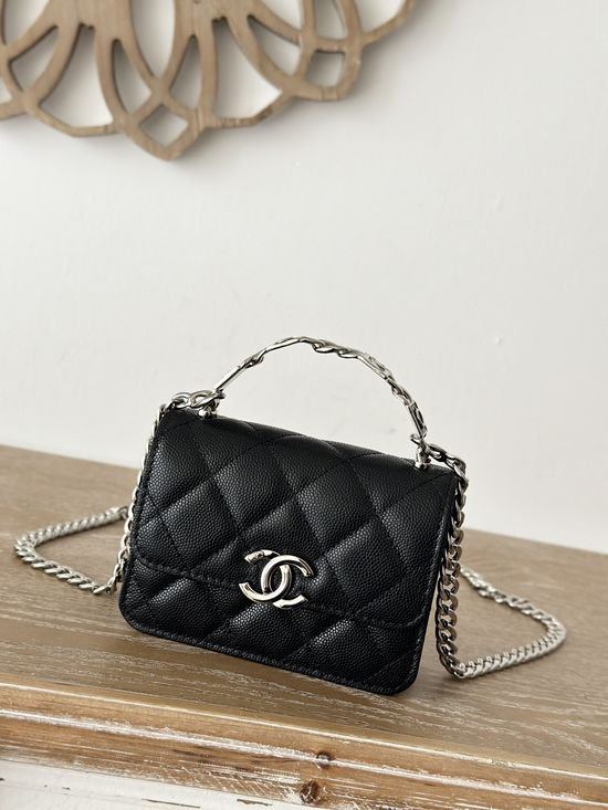 Chanel Enamel Handle Crossbody Bag 66016