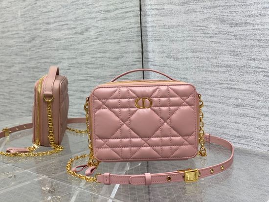 Christian Dior Caro Pink Quilted Chain Bag 5140/9039