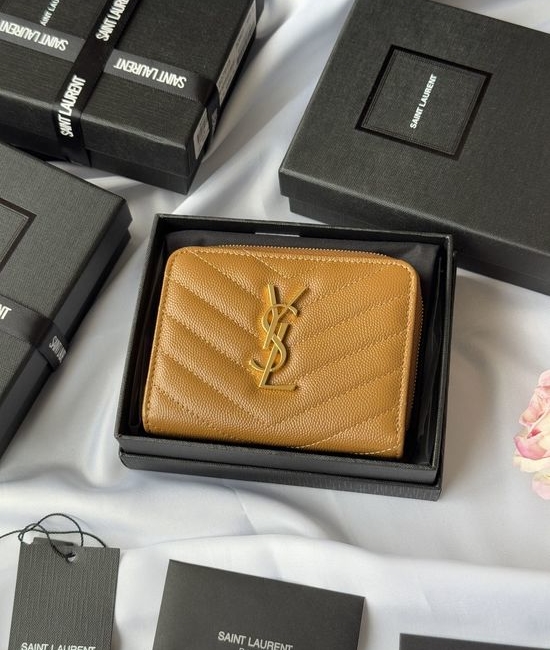 Yves Saint Laurent YSL Zip Around Leather Wallet 403723