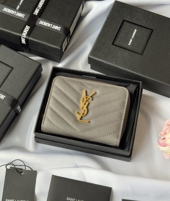 Yves Saint Laurent YSL Zip Around Leather Wallet 403723