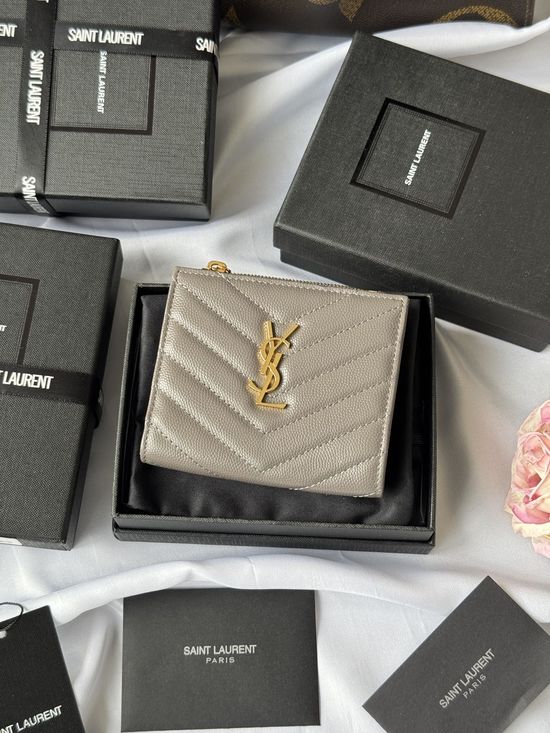 Yves Saint Laurent Caviar Practical Card Holder 517045