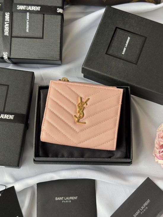 Yves Saint Laurent Caviar Practical Card Holder 517045