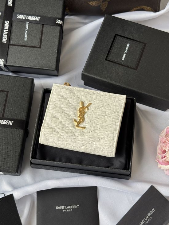 Yves Saint Laurent Caviar Practical Card Holder 517045