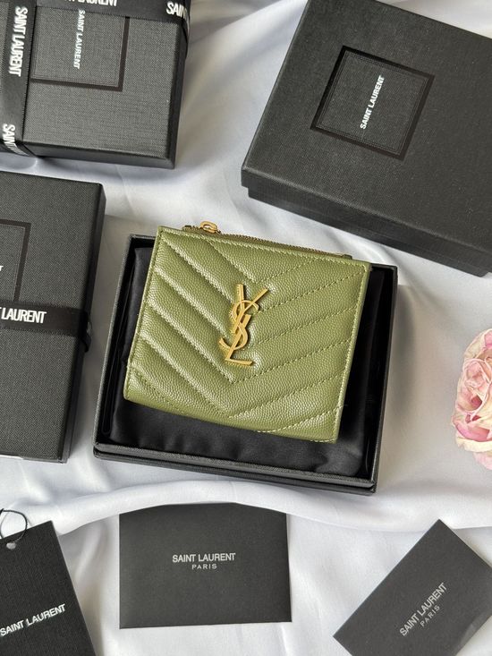 Yves Saint Laurent Caviar Practical Card Holder 517045