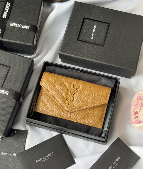 Yves Saint Laurent YSL Quilted Leather Card Holder 612808