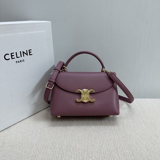 Celine Triomphe Kelly Plain Leather Handbag 118113