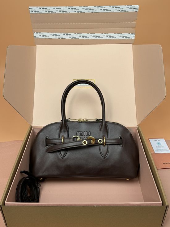 Miu Miu Aventure Nappa Leather Satchel Heather 5BB168