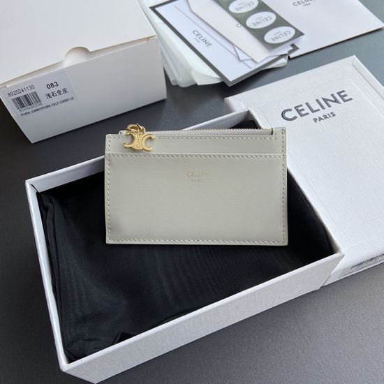 Celine Shiny Leather Zip Card Holder 10M083FRJ