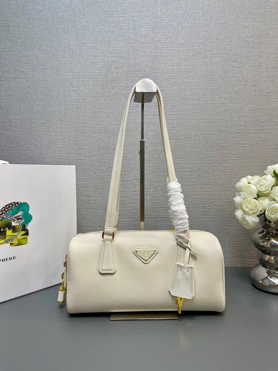 Prada Bowling Top Handle Leather Handbag 1BB127