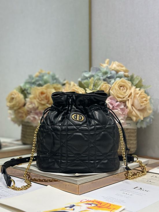 Christian Dior 30 Montaigne Small Drawstring Bucket Bag 2374