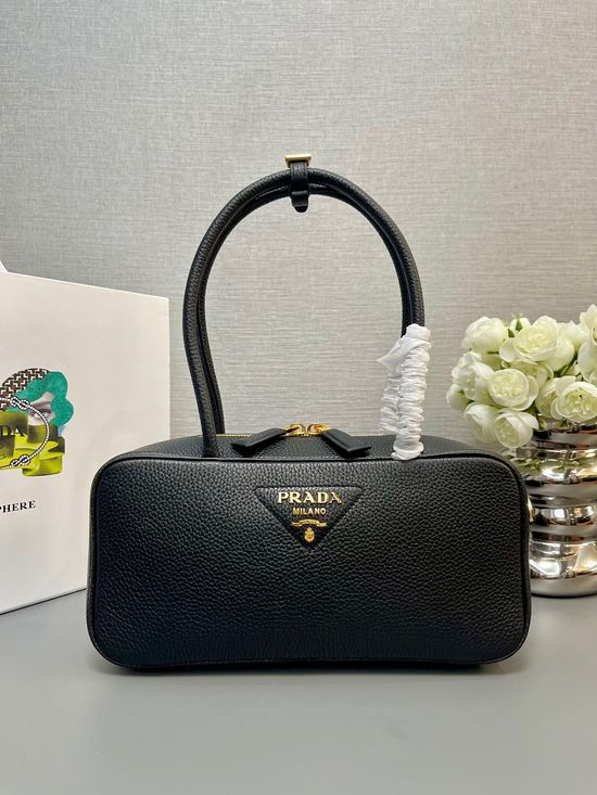 Prada Textured Leather Top Handle Satchel 1BB126