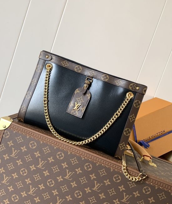 Louis Vuitton LV Nova Small Mirror Leather Handbag with Monogram Trim M13140