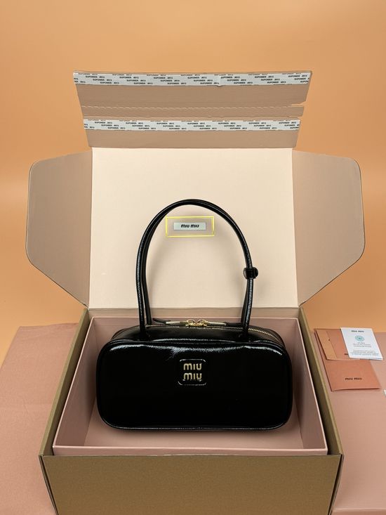 Miu Miu Beau Patent Leather Top Handle Bag 5BB173