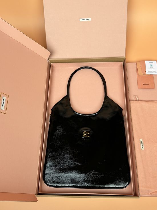 Miu Miu IVY Naplak Patent Leather Tote Bag 5BG231