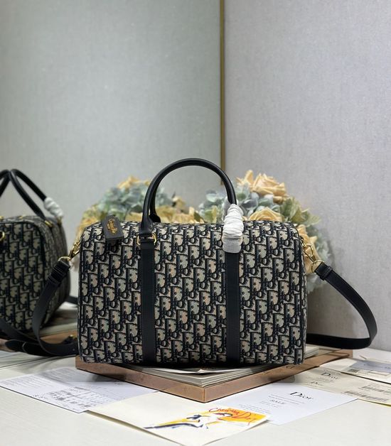 Christian Dior Oblique Printed Canvas Travel Bag 1368